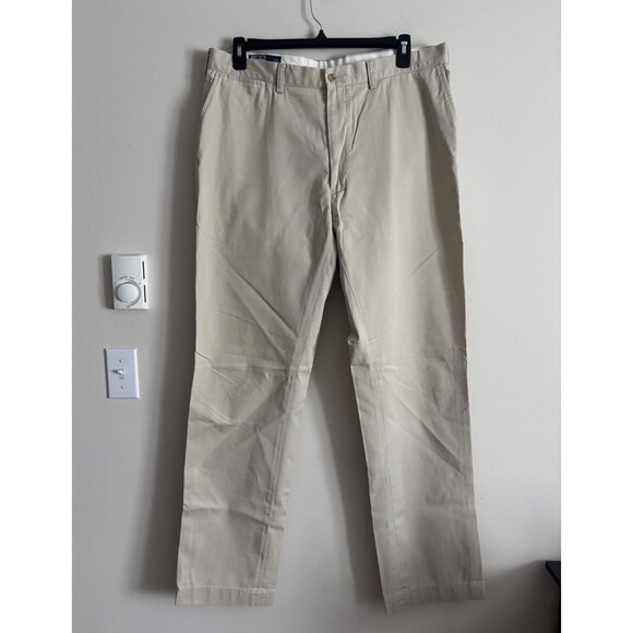 VTG Polo Ralph Lauren Prospect Pant Mens Big and Tall 38T 38x36 Chino Khaki‎ - Picture 1 of 7